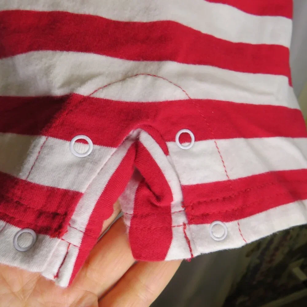 The Children's Place Patriotic Baby Romper 3-6 Months USA Flag Stars & Stripes